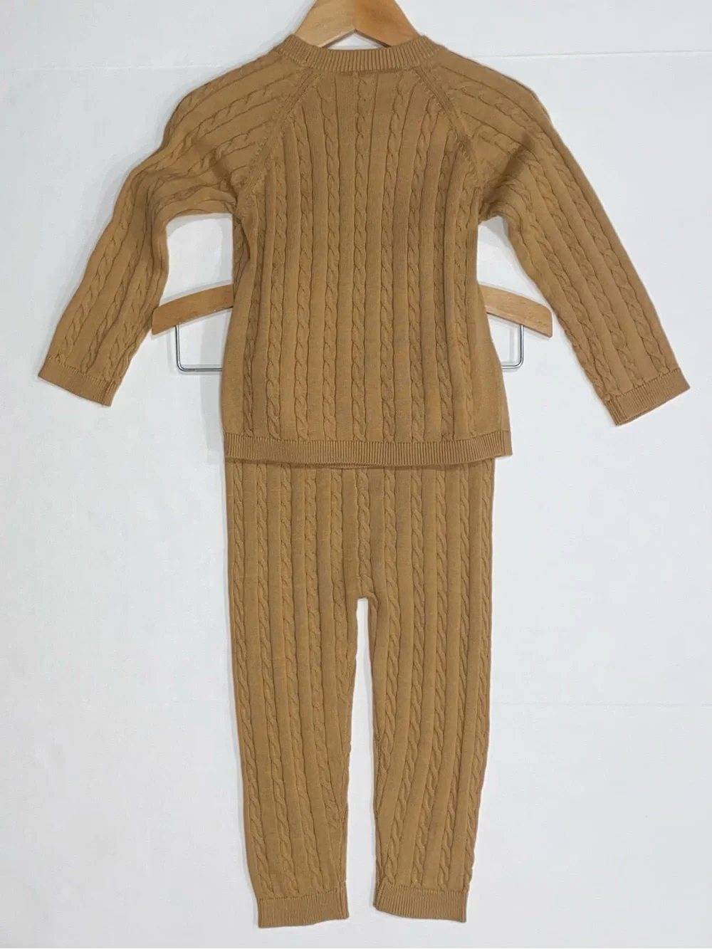 Homegrown by Gymboree Baby 4-Piece Tan Cable Knit Set 18-24 Months
